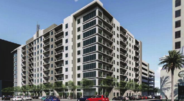 Here's the latest on this 10-story, $90M downtown apartment project